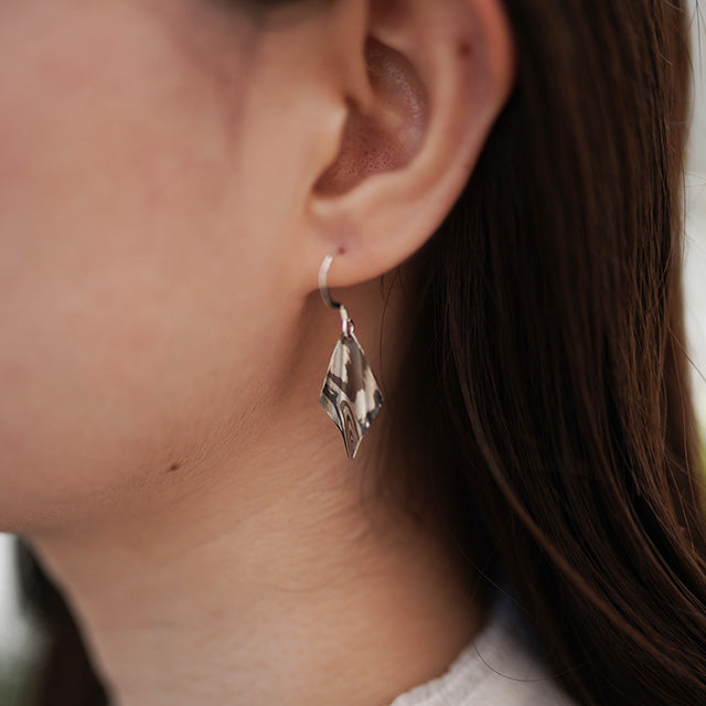 杢目銅 ピアス leaf