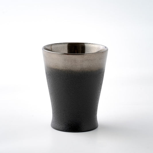 漆器　銀彩ぐい吞み（大・黒）