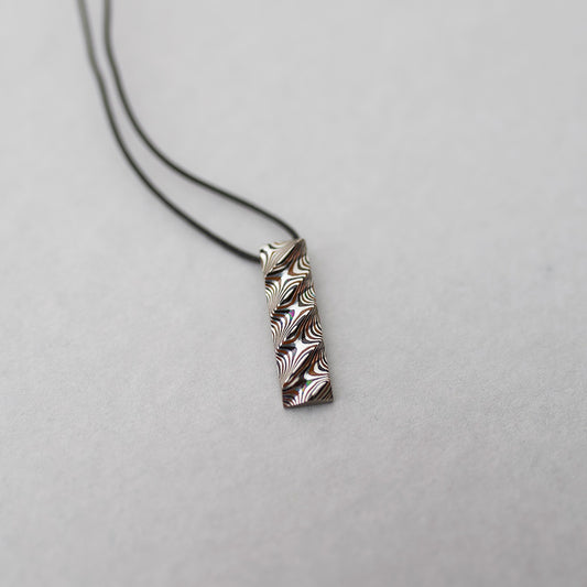 杢目銅　ペンダント rectangle